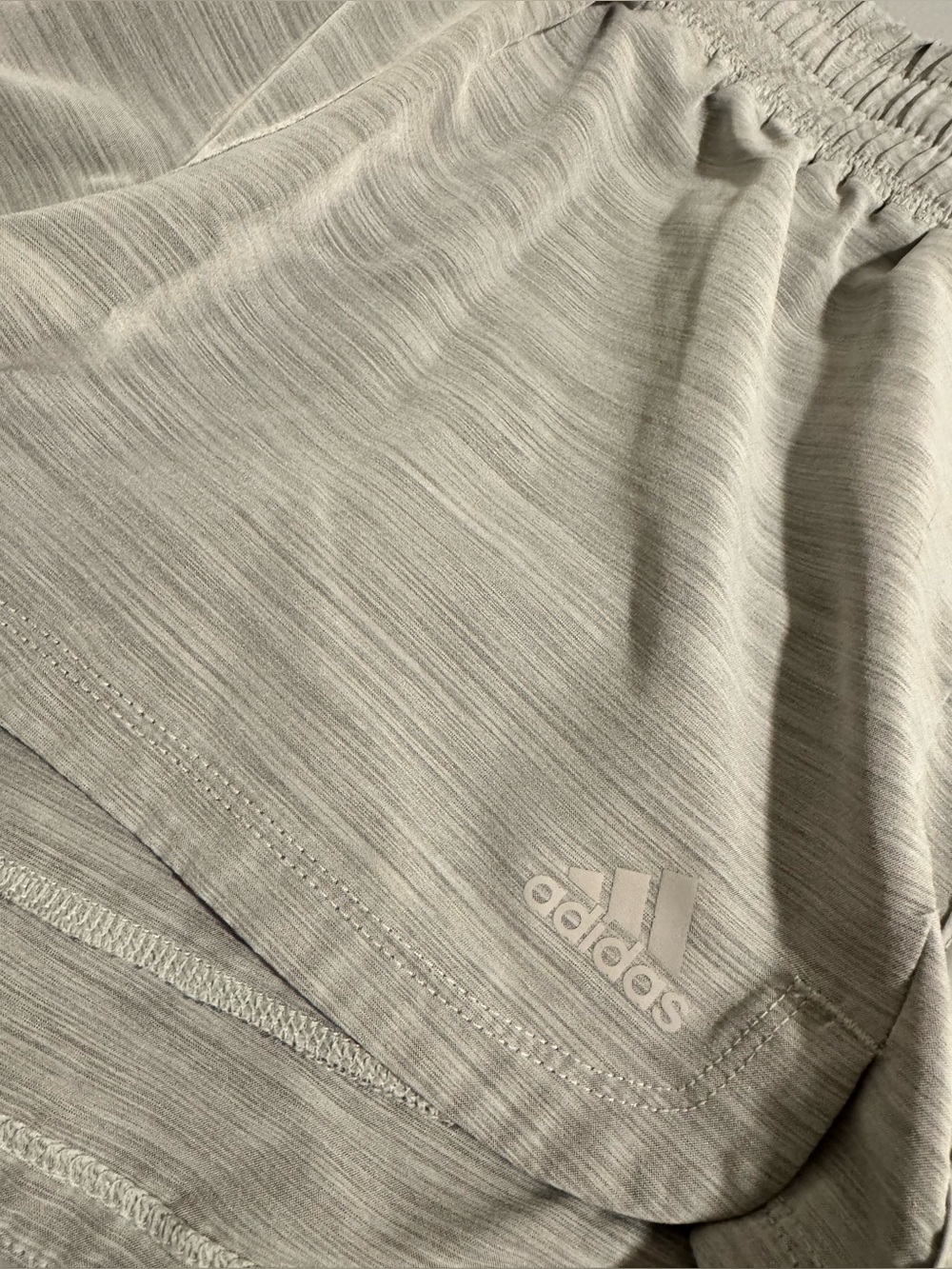adidas Aeroready Women's Athletic Shorts - Light Gray Side Stripes Small - Picture 2 of 5